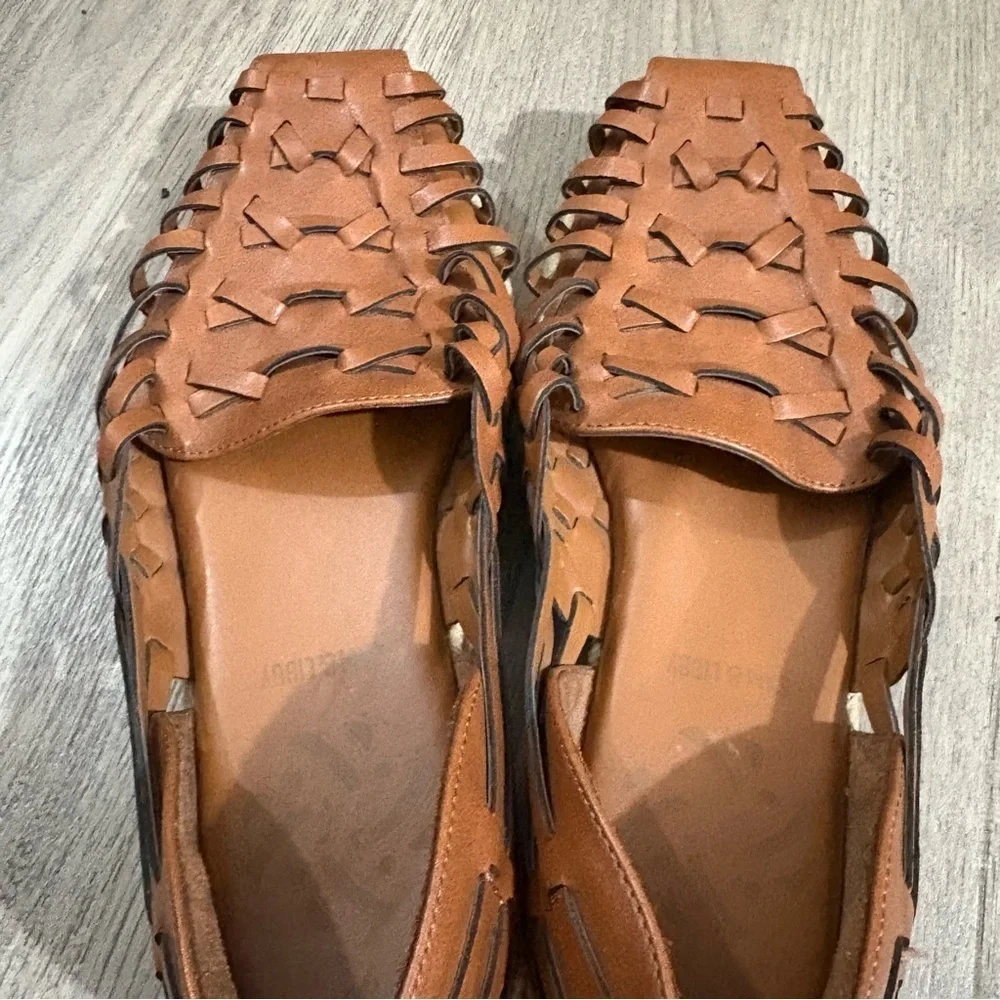 Sam & Libby Asha Huarache Espadrilles Sandal Womens Sz 8.5 Brown Coastal Cowgirl